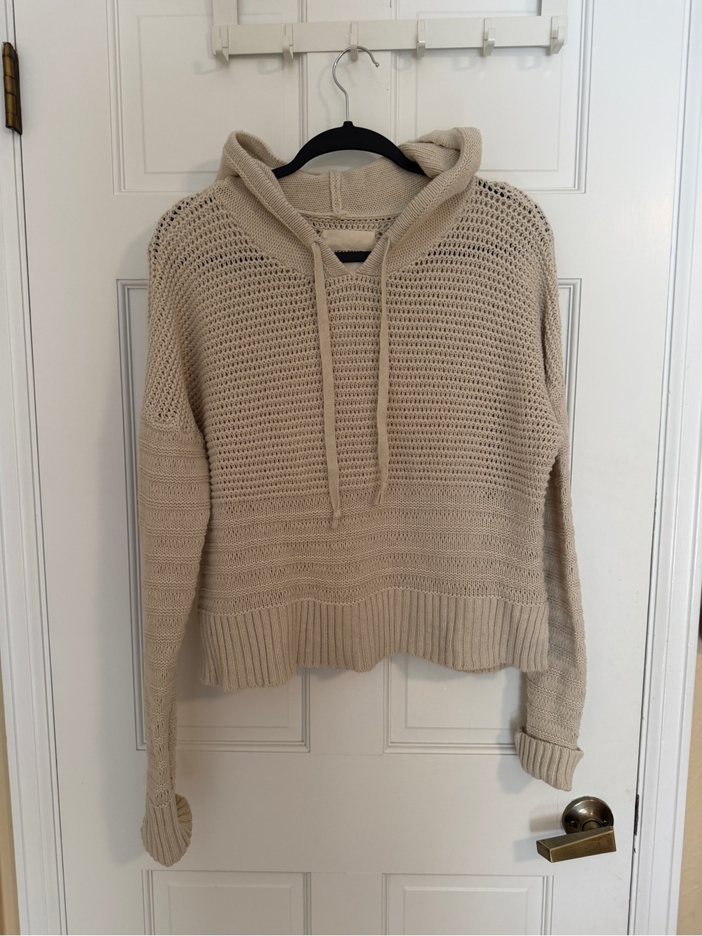 Lucky Brand Open-Knit Hooded Hoodie Sweater l Size M
